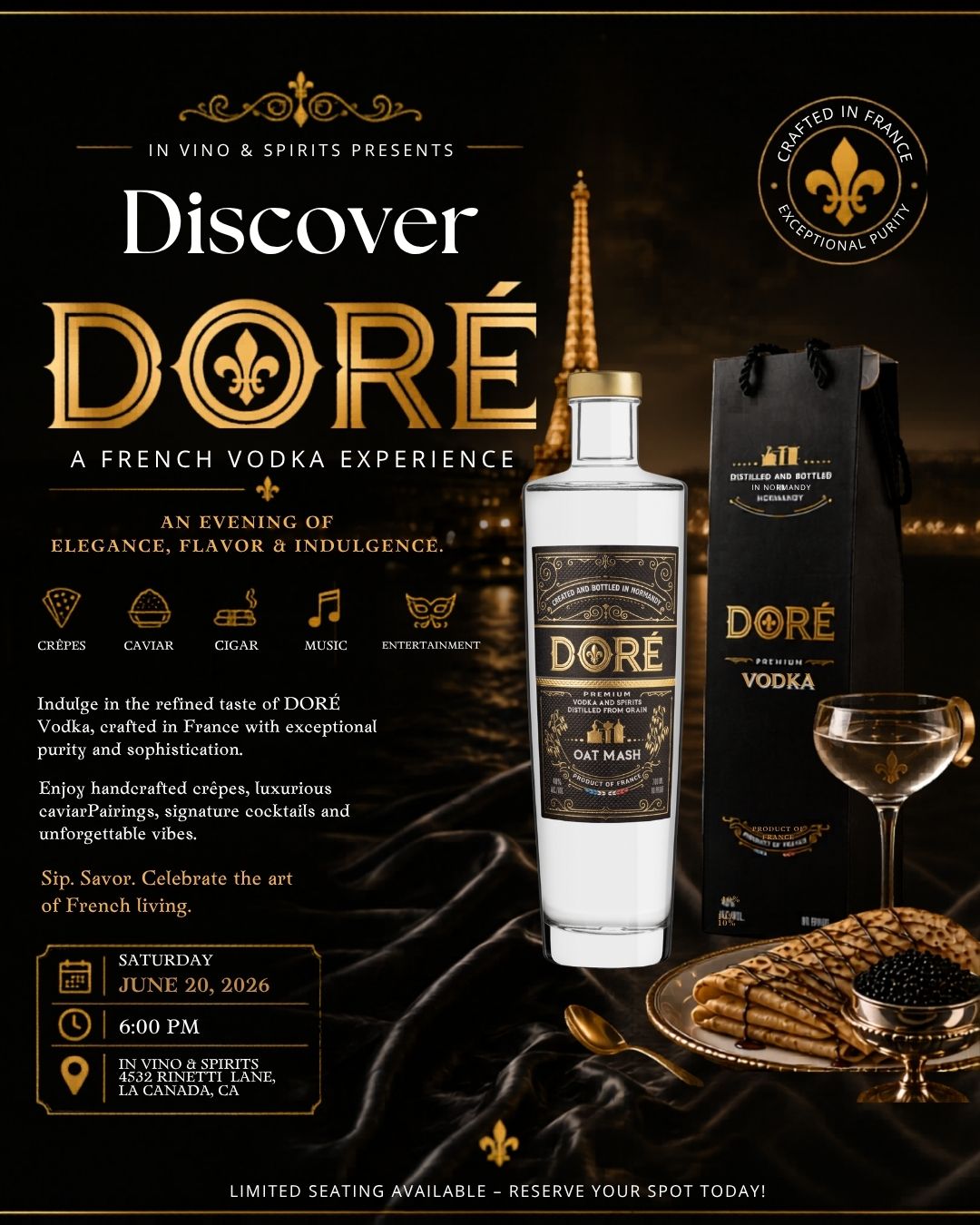 French Vodka: A New Expression of French Craftsmanship Featuring DORÉ Vodka